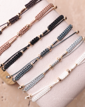 將圖片載入圖庫檢視器 Long Natural stone Hand strap with Japanese glass beads <brown, khaki, black, gray, white>
