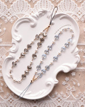 將圖片載入圖庫檢視器 ₊˚⊹♡ Heart glass beads Phone strap with Glass pearls <2 colors> ₊˚⊹♡
