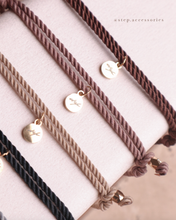 將圖片載入圖庫檢視器 Natural stone thick twisted rope Hand strap with Swarovski and glass beads <brown,khaki,yellow.black.gray,white>

