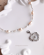 將圖片載入圖庫檢視器 Lace Shell Heart 2 ways Choker with Freshwater pearls and Glass beads<2 colors>
