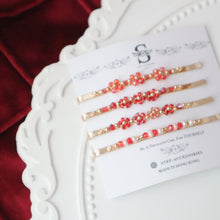 將圖片載入圖庫檢視器 ꕥ Lunar New Year Collection ꕥ Japanese glass beads Hair Clips with Swarovski/ Glass beads
