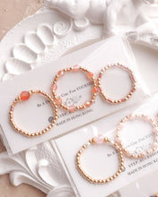 將圖片載入圖庫檢視器 Natural stone Ring set with Japanese glass beads and Czech glass beads <orange, pink, purple>

