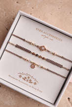 將圖片載入圖庫檢視器 ✴︎♦︎虎眼石♦︎✴︎Rhombus Star Tea Handstrap set with Natural stone and Swarovski
