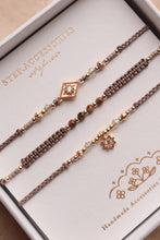 將圖片載入圖庫檢視器 ✴︎♦︎虎眼石♦︎✴︎Rhombus Star Tea Handstrap set with Natural stone and Swarovski
