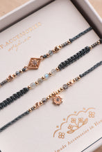 將圖片載入圖庫檢視器 ✴︎♦︎拉長石♦︎✴︎Rhombus Star Dark Gray Handstrap set with Natural stone and Swarovski
