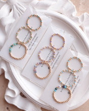 將圖片載入圖庫檢視器 Czech glass beads/ Swarovski Ring set with Japanese glass beads <green, purple, blue>
