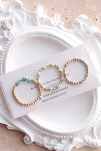 將圖片載入圖庫檢視器 Czech glass beads/ Swarovski Ring set with Japanese glass beads <green, purple, blue>

