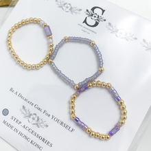 將圖片載入圖庫檢視器 Natural Stone ring set with Japanese glass beads&lt;5 colors&gt;
