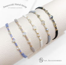 將圖片載入圖庫檢視器 Swarovski &amp; Japanese glass beads hand strap &lt;4 colors &gt;
