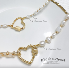 將圖片載入圖庫檢視器 Heart Buckle Choker with Freshwater Pearls &lt;2 styles&gt;
