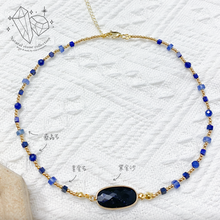 將圖片載入圖庫檢視器 Oval Natural stone choker &lt; 6 colors &gt;
