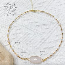 將圖片載入圖庫檢視器 Oval Natural stone choker &lt; 6 colors &gt;
