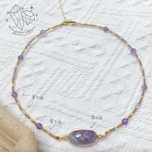 將圖片載入圖庫檢視器 Oval Natural stone choker &lt; 6 colors &gt;
