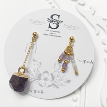 將圖片載入圖庫檢視器 S185 Natural stone Earrings  &lt; 4 colors &gt;
