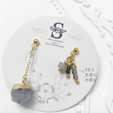 將圖片載入圖庫檢視器 S185 Natural stone Earrings  &lt; 4 colors &gt;
