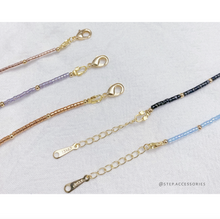 將圖片載入圖庫檢視器 Natural stone bracelet with glass beads &amp; Japanese glass beads &lt; 5 colors &gt;
