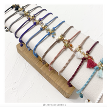 將圖片載入圖庫檢視器 Twisted rope hand strap with Czech glass beads/ Swarovski/ Pearls &lt; 13 colors &gt;
