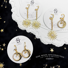 將圖片載入圖庫檢視器 S178 Sun &amp; Moon Zircon Earrings &lt; 3 style &gt;
