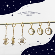 將圖片載入圖庫檢視器 S178 Sun &amp; Moon Zircon Earrings &lt; 3 style &gt;
