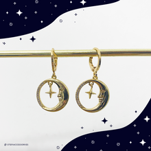 將圖片載入圖庫檢視器 S178 Sun &amp; Moon Zircon Earrings &lt; 3 style &gt;
