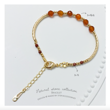 將圖片載入圖庫檢視器 Natural Stone gold tube Bracelet &lt;5 colors&gt;
