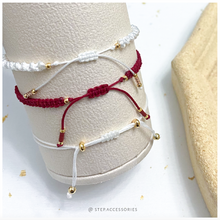 將圖片載入圖庫檢視器 H026 粉紅晶 Pink Natural stone with japanese glass beads hand strap set / piece &lt;total 12 colors&gt;
