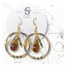 將圖片載入圖庫檢視器 D080-D087 Glass Droplets with Czech glass beads earrings &lt; 8 colors &gt;
