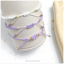 將圖片載入圖庫檢視器 H030 紫水晶 Purple Natural stone with japanese glass beads hand strap set / piece &lt;total 12 colors&gt;
