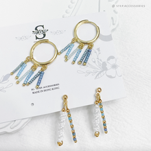 將圖片載入圖庫檢視器 D088-D092set Japanese glass beads earrings set &lt;4 colors&gt;
