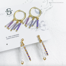 將圖片載入圖庫檢視器 D088-D092set Japanese glass beads earrings set &lt;4 colors&gt;

