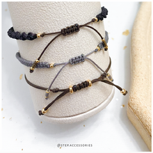 將圖片載入圖庫檢視器 H410 茶晶 Brown Natural stone with japanese glass beads hand strap set / piece &lt;total 12 colors&gt;
