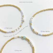 將圖片載入圖庫檢視器 Freshwater pearls Bracelet with Japanese glass beads &lt;6 colors&gt;
