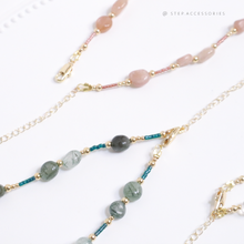 將圖片載入圖庫檢視器 Natural stone 2 ways choker with Japanese glass beads &lt;7 colors&gt;
