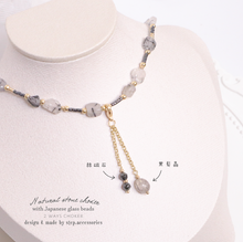 將圖片載入圖庫檢視器 Natural stone 2 ways choker with Japanese glass beads &lt;7 colors&gt;
