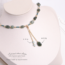 將圖片載入圖庫檢視器 Natural stone 2 ways choker with Japanese glass beads &lt;7 colors&gt;
