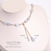 將圖片載入圖庫檢視器 Natural stone 2 ways choker with Japanese glass beads &lt;7 colors&gt;
