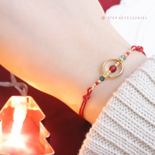 將圖片載入圖庫檢視器 Christmas Czech glass beads bracelet / Japanese glass beads Bracelet / Natural stone Swarovski Hand strap &lt;3 style&gt;
