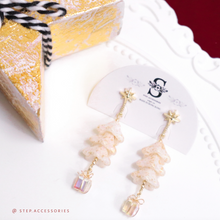 將圖片載入圖庫檢視器 Czech glass beads christmas tree earrings with glass crystal gift &lt;2 colors&gt;
