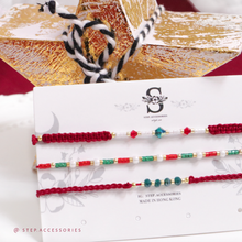 將圖片載入圖庫檢視器 Christmas Hand strap with Swaovski/ glass beads/ Japanese glass beads &lt; 3 styles &gt;
