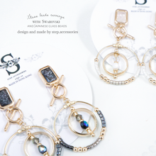 將圖片載入圖庫檢視器 Glass beads earrings with Swarovski and Japanese glass beads &lt; 2 colors &gt;
