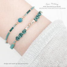 將圖片載入圖庫檢視器 Green Hand strap with Japanese glass beads/ Freshwater pearls/ Natural stone &lt; 4 styles &gt;
