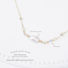 將圖片載入圖庫檢視器 Freshwater pearls Bracelet with Cazch glass beads and Swarovski &lt; 3 styles &gt;
