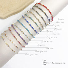 將圖片載入圖庫檢視器 Swarovski &amp; Japanese glass beads bracelet &lt;12 colors&gt;
