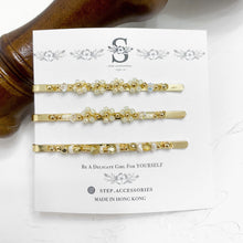 將圖片載入圖庫檢視器 Yellow hair clips with Japanese glass beads &lt; 3 styles &gt;
