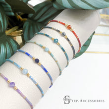 將圖片載入圖庫檢視器 Natural Stone &amp; Japanese Glass Beads Hand strap &lt; 7 colors &gt;
