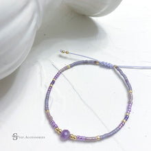 將圖片載入圖庫檢視器 Natural Stone &amp; Japanese Glass Beads Hand strap &lt; 7 colors &gt;
