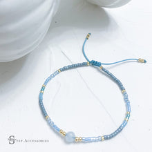 將圖片載入圖庫檢視器 Natural Stone &amp; Japanese Glass Beads Hand strap &lt; 7 colors &gt;
