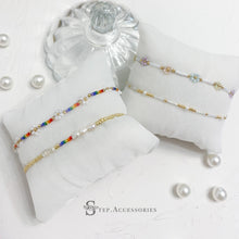 將圖片載入圖庫檢視器 Japanese glass beads flower bracelet &lt; 2 colors &gt;
