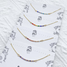 將圖片載入圖庫檢視器 Japanese glass beads rainbow smile necklace &lt; 4 colors &gt;
