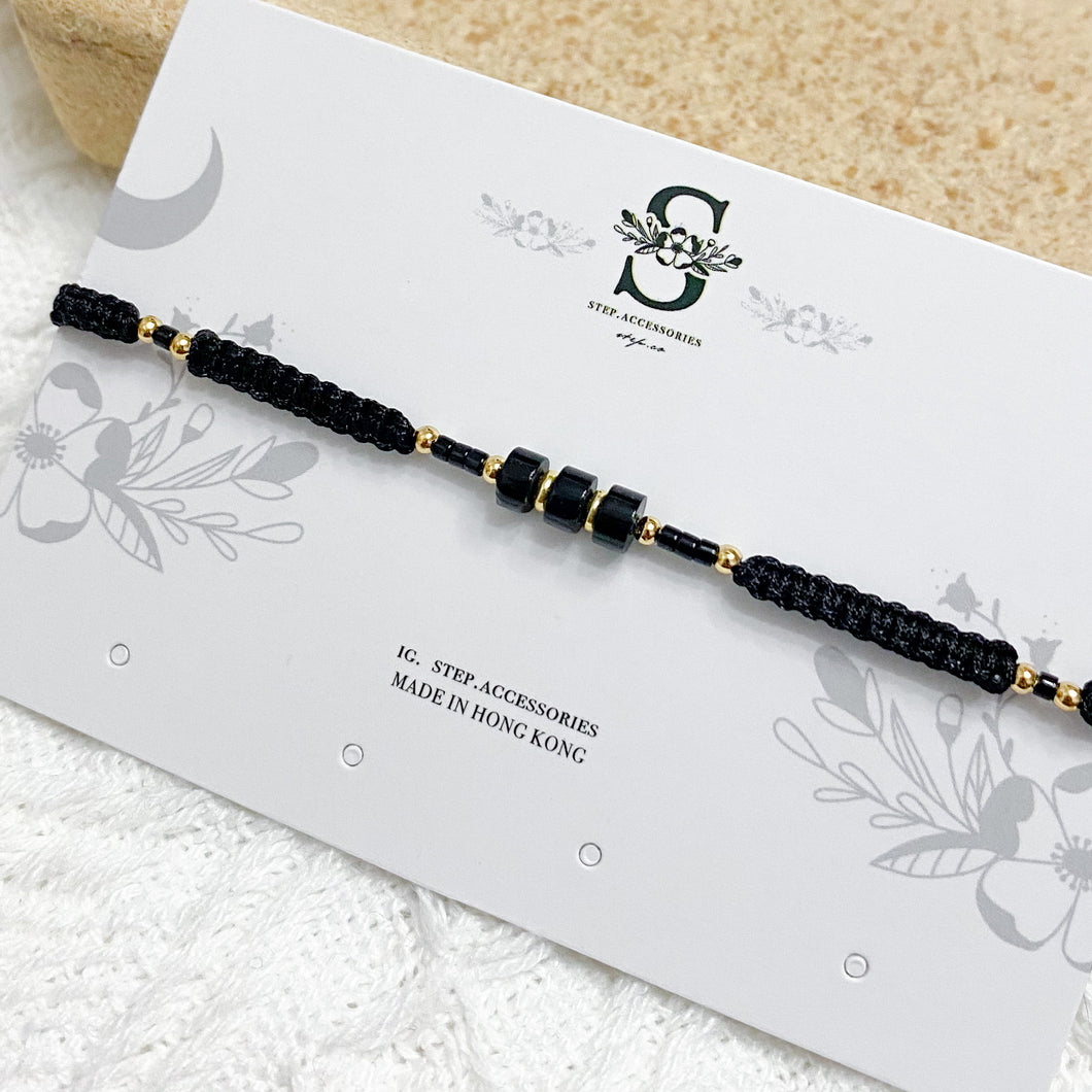 Natural stone with Japanese glass beads hand strap < 9 colors >